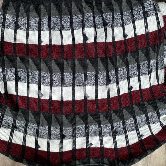 Vintage ‘90s Geometric Striped Chunky Knit Cardigan Large Heritage Academia Cozy - Picture 6 of 6